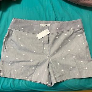 Loft blue striped with white stars shorts